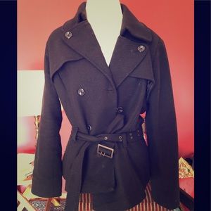 Black Old Navy Peacoat with Belt